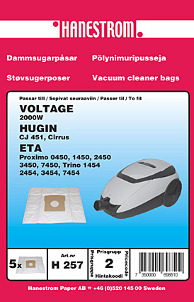 hanestroem Dammsugarpåsar Hanestrom Hugin Cirrus ryhmässä KOTI, TALOUS JA PUUTARHA / Siivoustuotteet / Imurit & Tarvikkeet / Tarvikkeet / Pölynimurin pussit @ TP E-commerce Nordic AB (C33208)