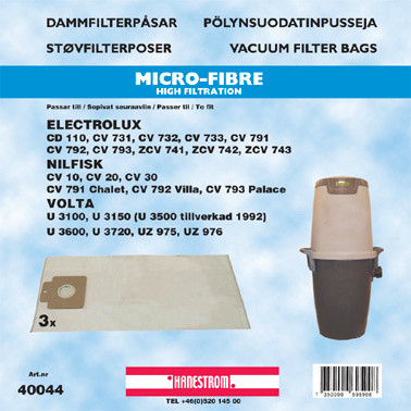 hanestroem Pölynimurin pussit Hanestrom Electrolux cd pussi ryhmässä KOTI, TALOUS JA PUUTARHA / Siivoustuotteet / Imurit & Tarvikkeet / Tarvikkeet / Pölynimurin pussit @ TP E-commerce Nordic AB (C33213)