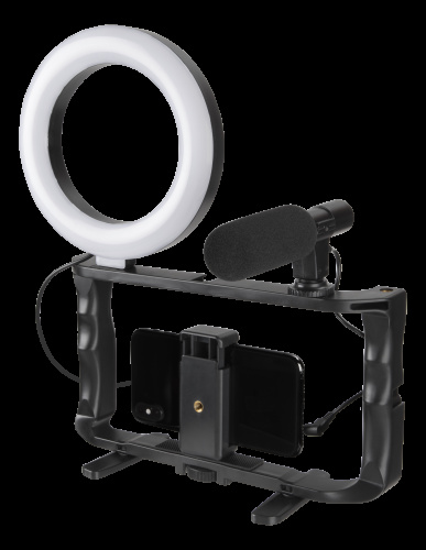 GadgetMonster Vlogging Kit, jossa on LED ja mikrofoni ryhmässä TIETOKOONET & TARVIKKEET / Tietokonetarvikkeet / Mikrofonit @ TP E-commerce Nordic AB (C33252)