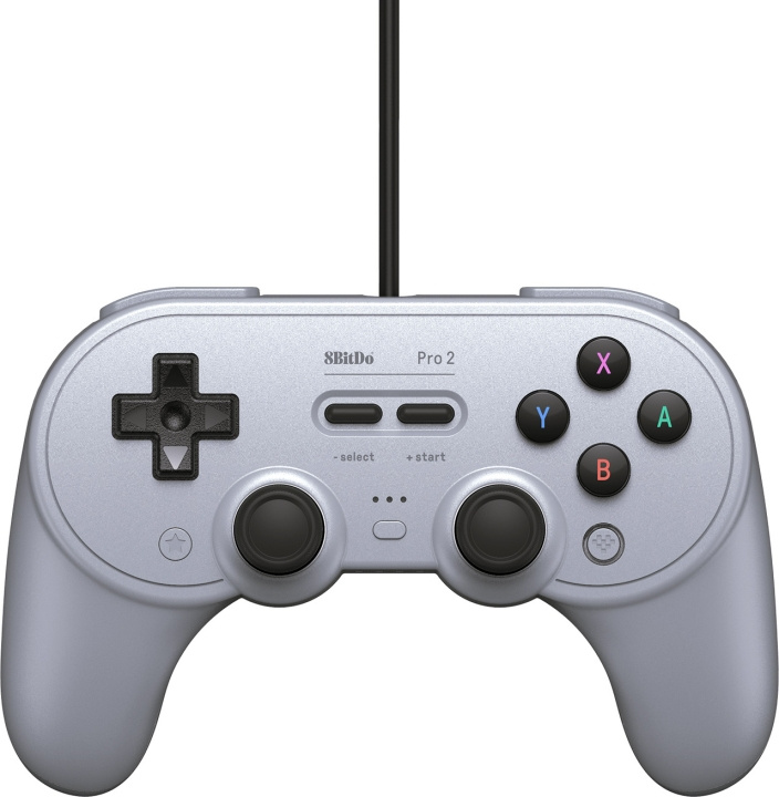 8BitDo Pro 2 Wired Gray Edition -peliohjain Switch / PC ryhmässä TIETOKOONET & TARVIKKEET / GAMING / Gamepad @ TP E-commerce Nordic AB (C33340)