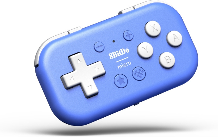 8Bitdo Micro Bluetooth Gamepad -peliohjain, sininen, Switch / Android / Raspberry Pi ryhmässä KODINELEKTRONIIKKA / Pelikonsolit & Tarvikkeet / Nintendo Switch / Tarvikkeet @ TP E-commerce Nordic AB (C33525)