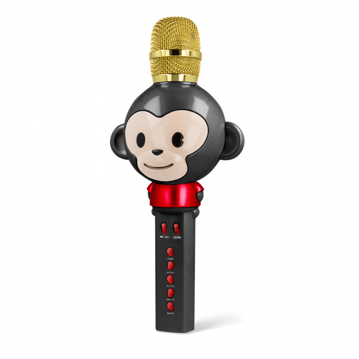 Maxlife Animal MX-100 - Bluetooth-karaokemikrofoni sisäänrakennetulla kaiuttimella, musta ryhmässä KODINELEKTRONIIKKA / Ääni & Kuva / Kädessä pidettävät mikrofonit @ TP E-commerce Nordic AB (C33684)