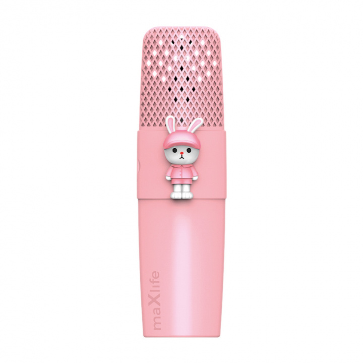 Maxlife Animal MXBM-500 - Bluetooth-karaokemikrofoni kaiuttimella, vaaleanpunainen ryhmässä KODINELEKTRONIIKKA / Ääni & Kuva / Kädessä pidettävät mikrofonit @ TP E-commerce Nordic AB (C33686)