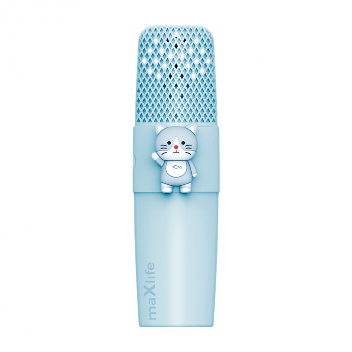 Maxlife Animal MXBM-500 - Bluetooth-karaokemikrofoni, jossa on kaiutin, sininen ryhmässä KODINELEKTRONIIKKA / Ääni & Kuva / Kädessä pidettävät mikrofonit @ TP E-commerce Nordic AB (C33687)
