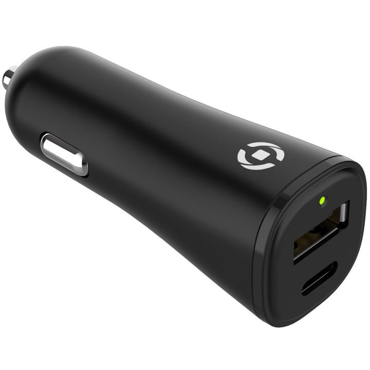 Celly Planet Billaddare USB-A + USB-C av 100% återvunnen plast Svart ryhmässä ÄLYPUHELIMET JA TABLETIT / Laturit & Kaapelit / Autolaturi / Autolaturi Tyyppi C @ TP E-commerce Nordic AB (C33789)