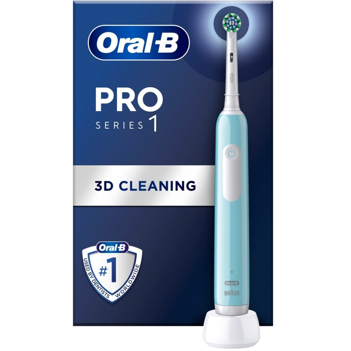 Oral B Eltandborste Pro1 Turquoise + Extra Refill ryhmässä KAUNEUS JA TERVEYS / Suunhoito / Sähköhammasharjat @ TP E-commerce Nordic AB (C33846)