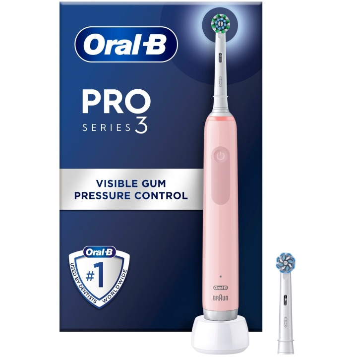 Oral B Eltandborste Pro3 Pink + Extra Refill ryhmässä KAUNEUS JA TERVEYS / Suunhoito / Sähköhammasharjat @ TP E-commerce Nordic AB (C33851)