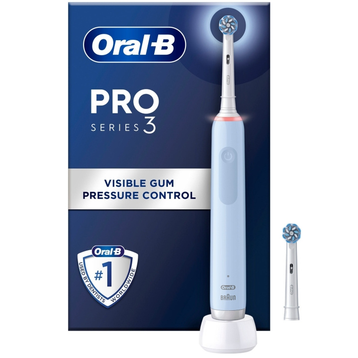 Oral B Eltandborste Pro3 Blue + Extra Refill ryhmässä KAUNEUS JA TERVEYS / Suunhoito / Sähköhammasharjat @ TP E-commerce Nordic AB (C33854)