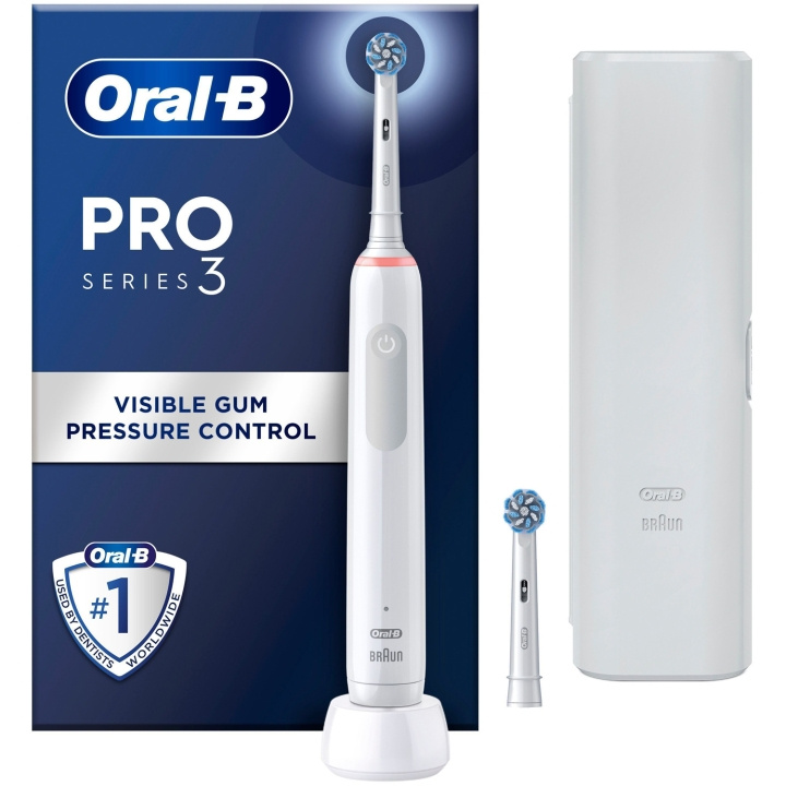 Oral B Eltandborste Pro3 White + Extra Refill + TC ryhmässä KAUNEUS JA TERVEYS / Suunhoito / Sähköhammasharjat @ TP E-commerce Nordic AB (C33856)