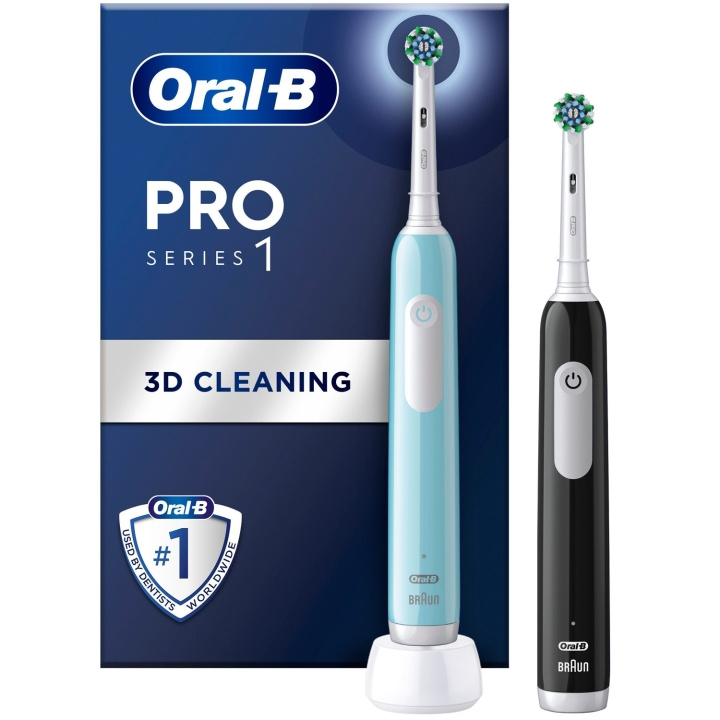 Oral B Eltandborste Pro1 Duo Black / Turquoise ryhmässä KAUNEUS JA TERVEYS / Suunhoito / Sähköhammasharjat @ TP E-commerce Nordic AB (C33857)