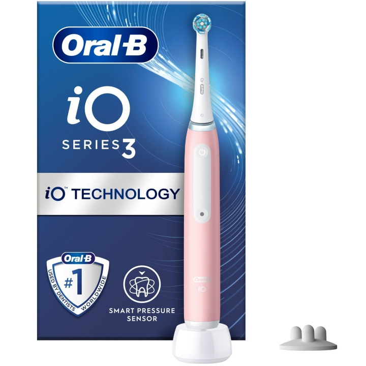 Oral B Eltandborste iO3S Blush Pink ryhmässä KAUNEUS JA TERVEYS / Suunhoito / Sähköhammasharjat @ TP E-commerce Nordic AB (C33864)