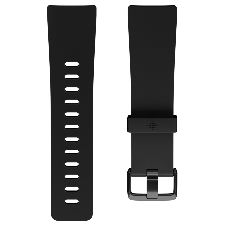 Fitbit Versa/Versa 2 Armband Black (L) ryhmässä URHEILU, VAPAA-AIKA JA HARRASTUS / Urheilu- ja sykekellot / Urheilukello @ TP E-commerce Nordic AB (C33898)