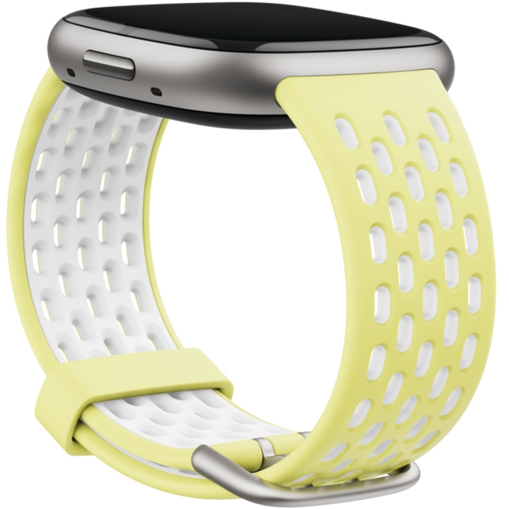 Fitbit Versa 3/4,Sense/2 Sprtbnd Glow Up/Frost Wht L ryhmässä URHEILU, VAPAA-AIKA JA HARRASTUS / Urheilu- ja sykekellot / Tarvikkeet @ TP E-commerce Nordic AB (C33903)