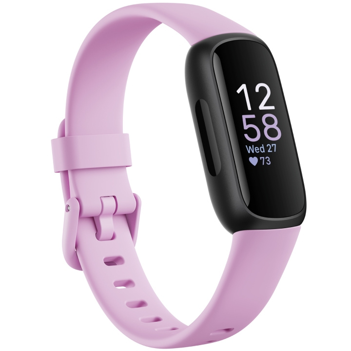 Fitbit Inspire 3, Black/Lilac Bliss ryhmässä URHEILU, VAPAA-AIKA JA HARRASTUS / Urheilu- ja sykekellot / Urheilukello @ TP E-commerce Nordic AB (C33909)