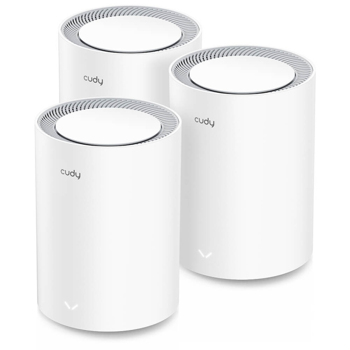 CUDY Mesh Solution M1800 3-pack AX1800 Gigabit Wi-Fi 6 2.5G ryhmässä TIETOKOONET & TARVIKKEET / Verkko / Mesh-verkko @ TP E-commerce Nordic AB (C34667)