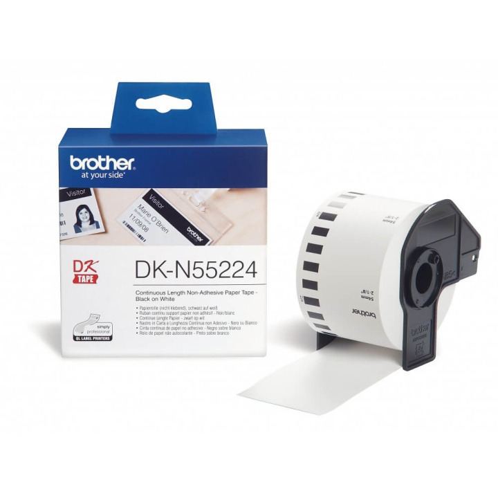 Brother Tape DK-N55224 54mm Svart på Vit ryhmässä TIETOKOONET & TARVIKKEET / Tulostimet & Tarvikkeet / Tulostimet / Tarratulostimet & Tarvikkeet / Etiketit @ TP E-commerce Nordic AB (C34690)