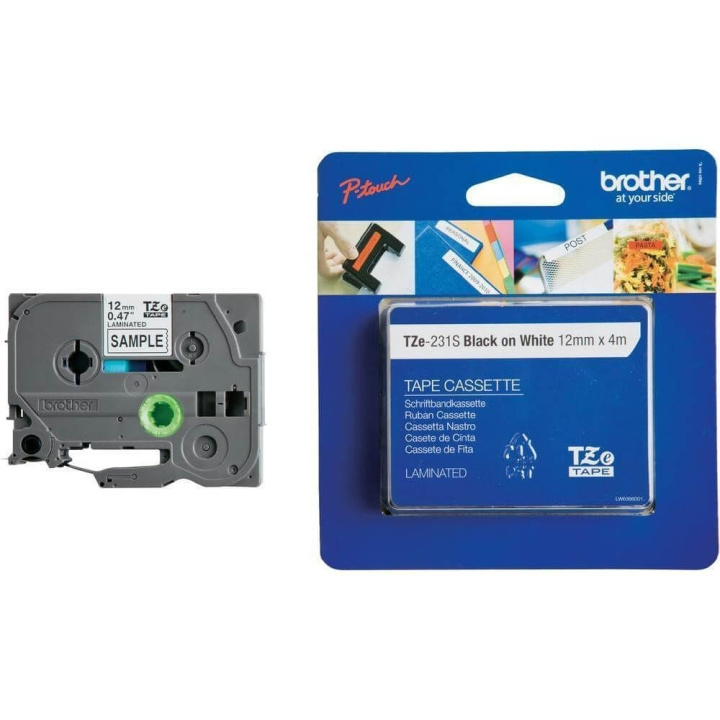 Brother Tape TZE-231S 12mm Svart på Vit ryhmässä TIETOKOONET & TARVIKKEET / Tulostimet & Tarvikkeet / Tulostimet / Tarratulostimet & Tarvikkeet / Teippi @ TP E-commerce Nordic AB (C34725)