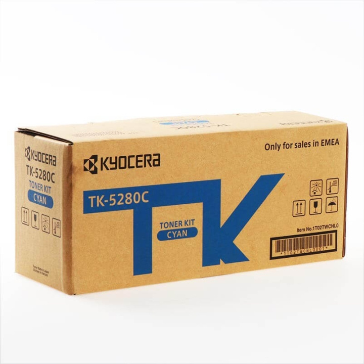 Kyocera Toner 1T02TWCNL0 TK-5280 Cyan ryhmässä TIETOKOONET & TARVIKKEET / Tulostimet & Tarvikkeet / Musteet ja väriaineet / Toner / Kyocera @ TP E-commerce Nordic AB (C34902)