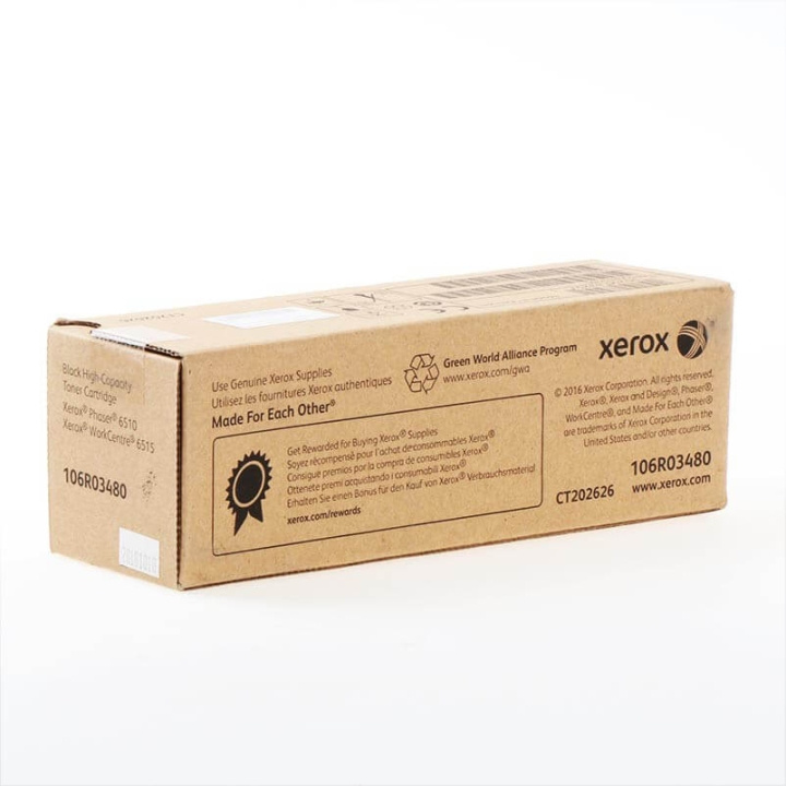 Xerox Toner 106R03480 Musta Suuri Kapasiteetti ryhmässä TIETOKOONET & TARVIKKEET / Tulostimet & Tarvikkeet / Musteet ja väriaineet / Toner / Xerox @ TP E-commerce Nordic AB (C35128)