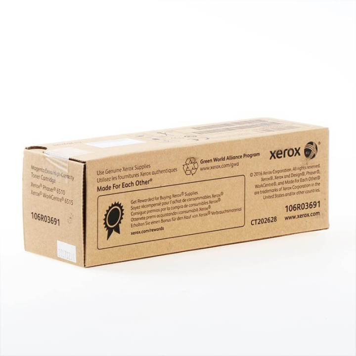 Xerox Toner 106R03691 Magenta Extra Suuri Kapasiteetti ryhmässä TIETOKOONET & TARVIKKEET / Tulostimet & Tarvikkeet / Musteet ja väriaineet / Toner / Xerox @ TP E-commerce Nordic AB (C35148)