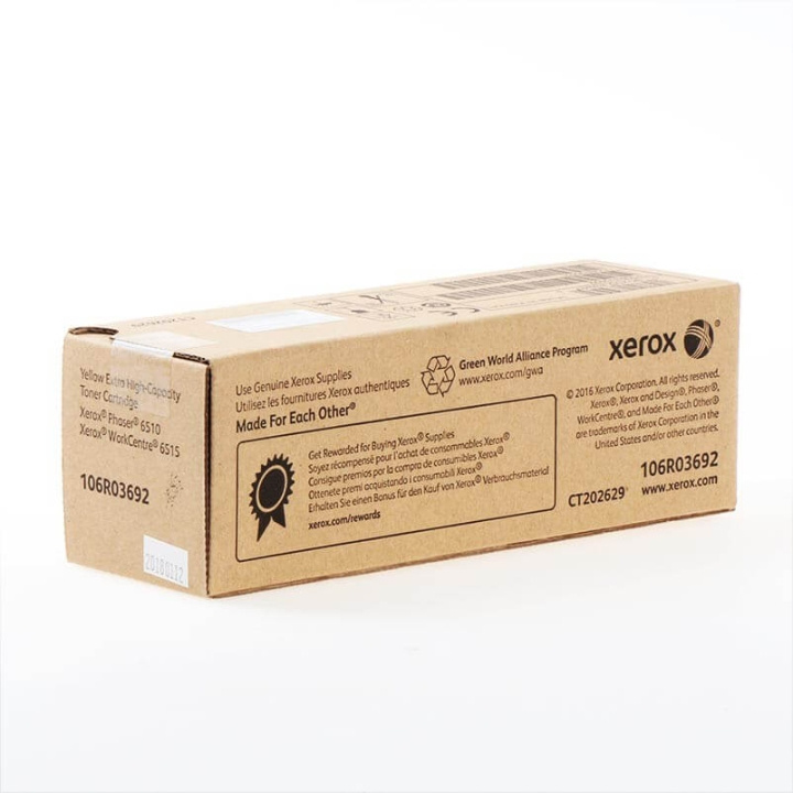 Xerox Toner 106R03692 Keltainen Extra Suuri Kapasiteetti ryhmässä TIETOKOONET & TARVIKKEET / Tulostimet & Tarvikkeet / Musteet ja väriaineet / Toner / Xerox @ TP E-commerce Nordic AB (C35149)