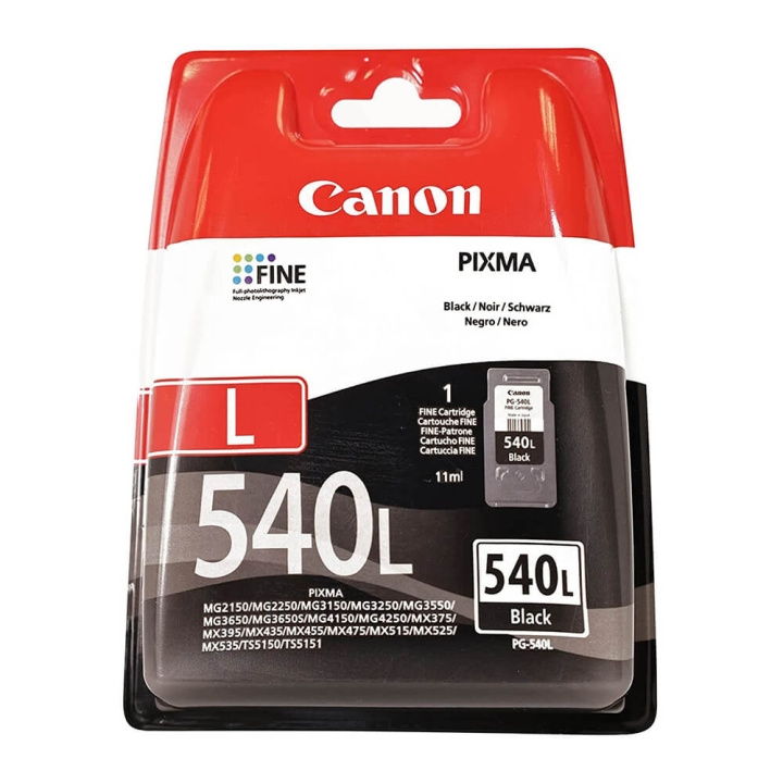 CANON Ink 5224B001 PG-540L Black ryhmässä TIETOKOONET & TARVIKKEET / Tulostimet & Tarvikkeet / Musteet ja väriaineet / Toner / Canon @ TP E-commerce Nordic AB (C35288)