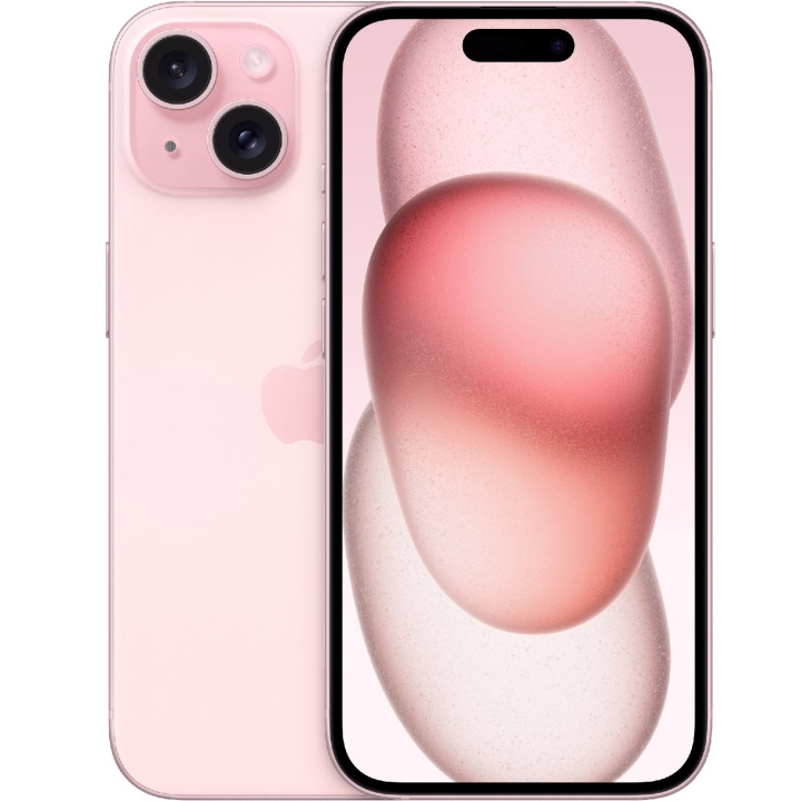 Apple iPhone 15 128GB Pink ryhmässä ÄLYPUHELIMET JA TABLETIT / Kännykät & smartphones @ TP E-commerce Nordic AB (C35399)