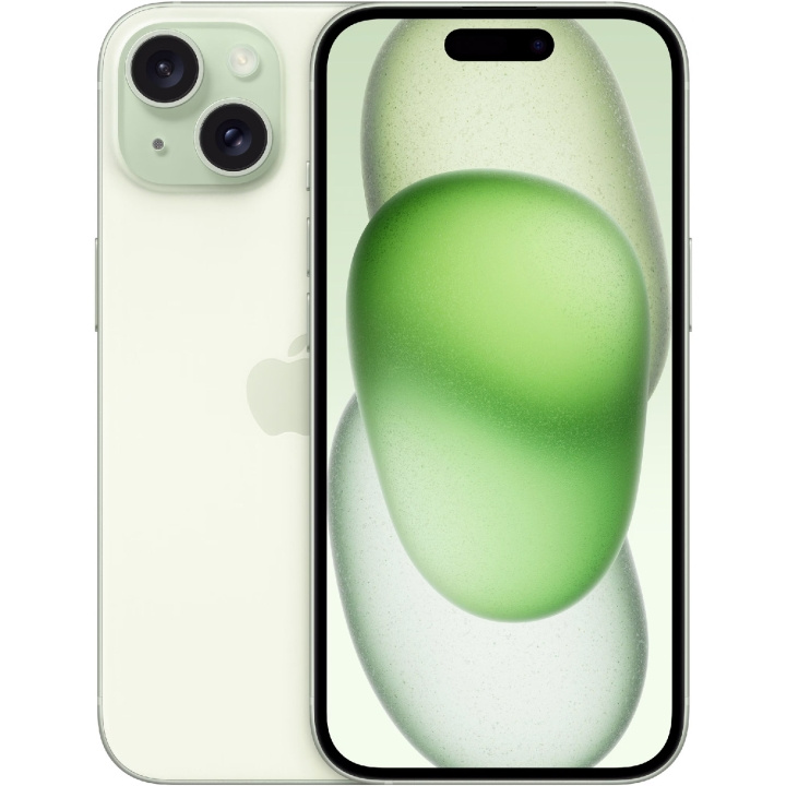 Apple iPhone 15 128GB Green ryhmässä ÄLYPUHELIMET JA TABLETIT / Kännykät & smartphones @ TP E-commerce Nordic AB (C35401)