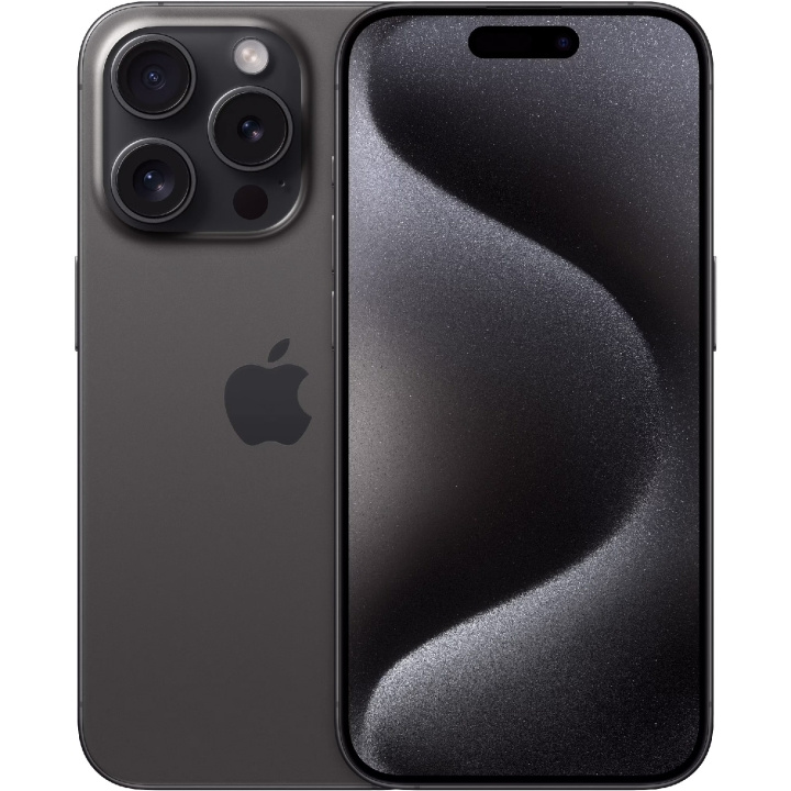 Apple iPhone 15 Pro 256GB Black Titanium ryhmässä ÄLYPUHELIMET JA TABLETIT / Kännykät & smartphones @ TP E-commerce Nordic AB (C35416)