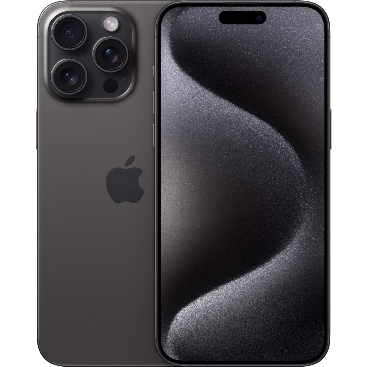 Apple iPhone 15 Pro Max 256GB Black Titanium ryhmässä ÄLYPUHELIMET JA TABLETIT / Kännykät & smartphones @ TP E-commerce Nordic AB (C35427)