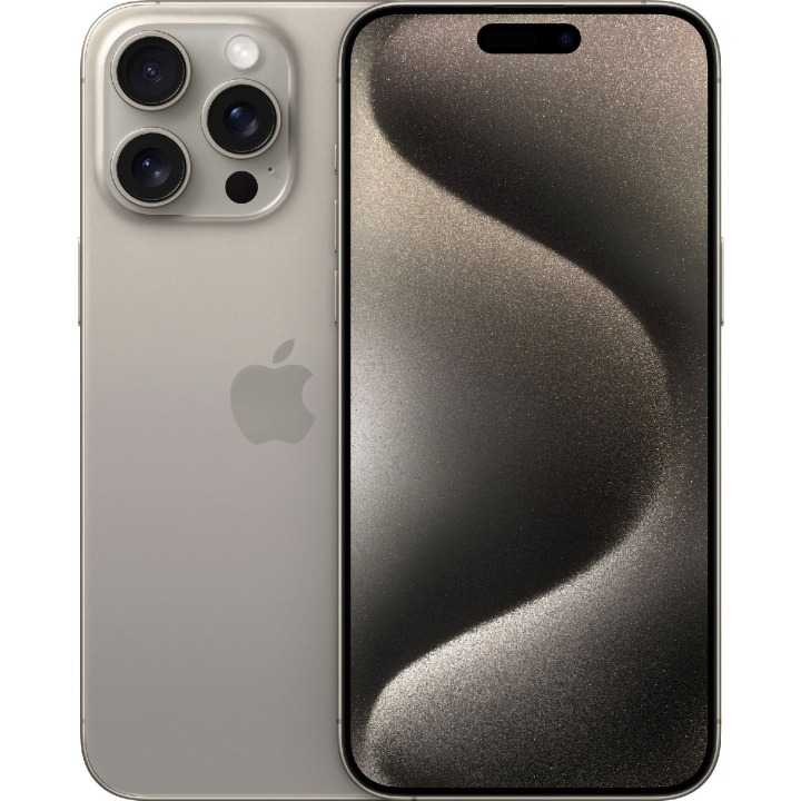 Apple iPhone 15 Pro Max 256GB Natural Titanium ryhmässä ÄLYPUHELIMET JA TABLETIT / Kännykät & smartphones @ TP E-commerce Nordic AB (C35428)