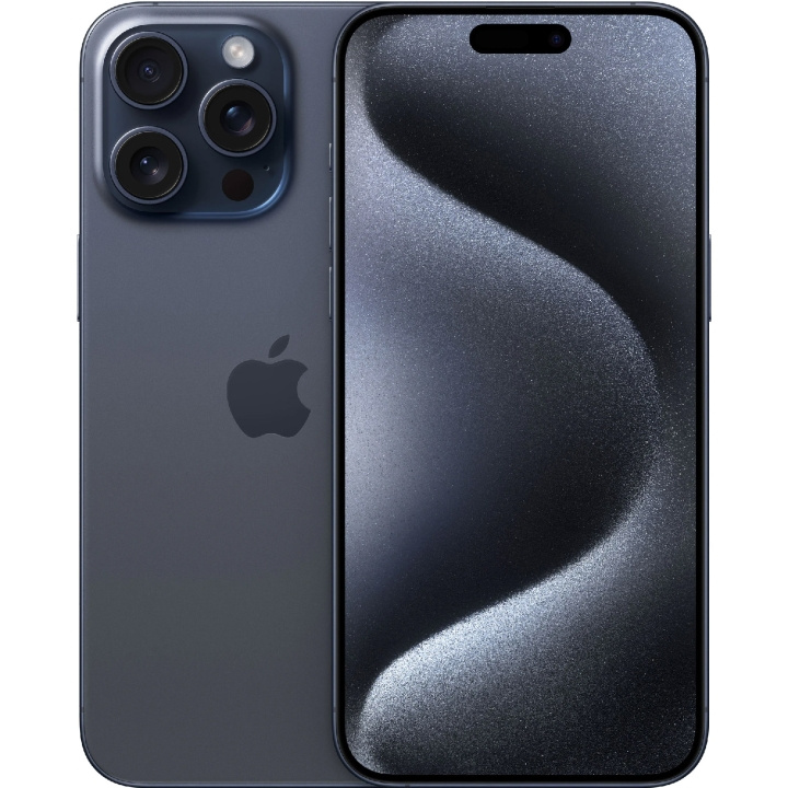 Apple iPhone 15 Pro Max 256GB Blue Titanium ryhmässä ÄLYPUHELIMET JA TABLETIT / Kännykät & smartphones @ TP E-commerce Nordic AB (C35429)