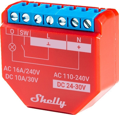 Shelly Plus 1PM -relekytkin Wi-Fi-verkkoon ryhmässä KOTI, TALOUS JA PUUTARHA / Älykodit / Älykodin järjestelmät @ TP E-commerce Nordic AB (C36618)