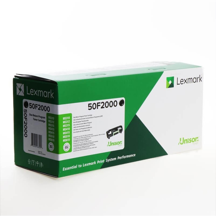 Lexmark Toner 50F2000 Musta Return ryhmässä TIETOKOONET & TARVIKKEET / Tulostimet & Tarvikkeet / Musteet ja väriaineet / Rummut / Lexmark @ TP E-commerce Nordic AB (C36657)