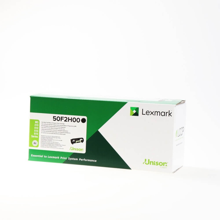 Lexmark Toner 50F2H00 Musta High Yield Return ryhmässä TIETOKOONET & TARVIKKEET / Tulostimet & Tarvikkeet / Musteet ja väriaineet / Toner / Lexmark @ TP E-commerce Nordic AB (C36658)