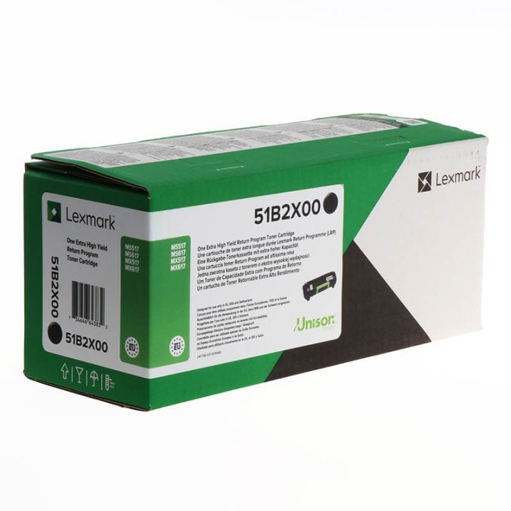 Lexmark Toner 51B2X00 Musta Extra High Yield Return ryhmässä TIETOKOONET & TARVIKKEET / Tulostimet & Tarvikkeet / Musteet ja väriaineet / Toner / Lexmark @ TP E-commerce Nordic AB (C36666)