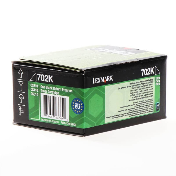 Lexmark Toner 70C20K0 702 Musta Return ryhmässä TIETOKOONET & TARVIKKEET / Tulostimet & Tarvikkeet / Musteet ja väriaineet / Toner / Lexmark @ TP E-commerce Nordic AB (C36690)