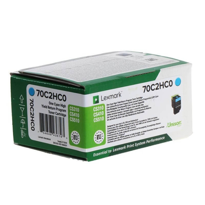 Lexmark Toner 70C2HC0 702 Cyan High Yield, Return ryhmässä TIETOKOONET & TARVIKKEET / Tulostimet & Tarvikkeet / Musteet ja väriaineet / Toner / Lexmark @ TP E-commerce Nordic AB (C36692)