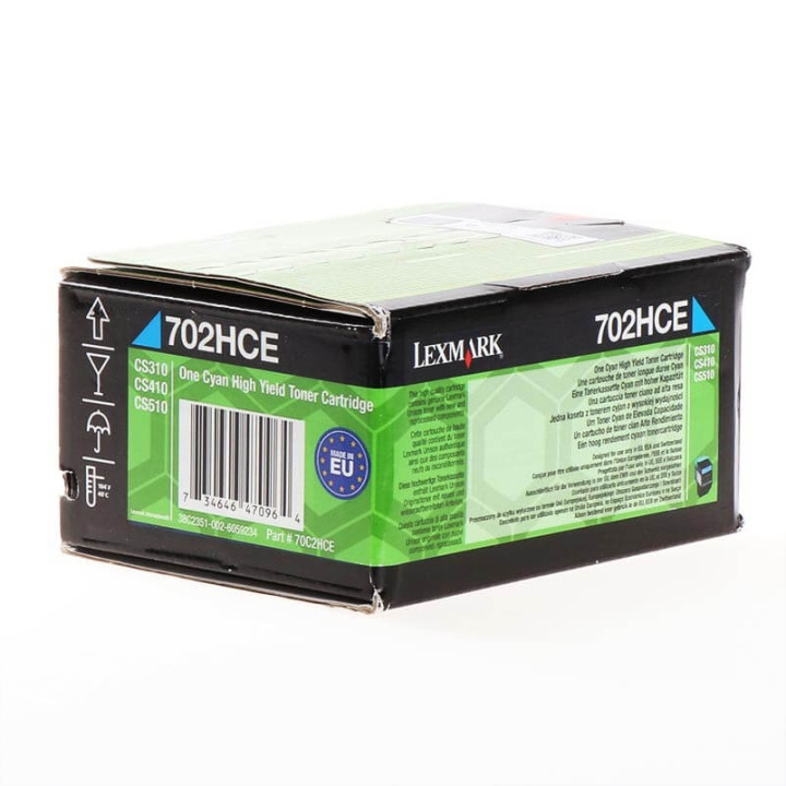 Lexmark Toner 70C2HCE 702 Cyan Corporate Return ryhmässä TIETOKOONET & TARVIKKEET / Tulostimet & Tarvikkeet / Musteet ja väriaineet / Toner / Lexmark @ TP E-commerce Nordic AB (C36693)