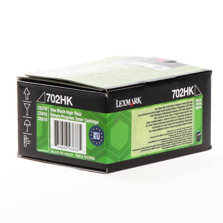 Lexmark Toner 70C2HK0 702 Musta High Yield Return ryhmässä TIETOKOONET & TARVIKKEET / Tulostimet & Tarvikkeet / Musteet ja väriaineet / Toner / Lexmark @ TP E-commerce Nordic AB (C36694)