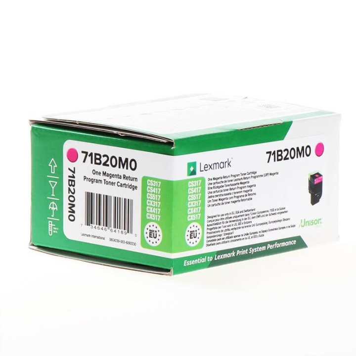 Lexmark Toner 71B20M0 Magenta Return ryhmässä TIETOKOONET & TARVIKKEET / Tulostimet & Tarvikkeet / Musteet ja väriaineet / Toner / Lexmark @ TP E-commerce Nordic AB (C36699)