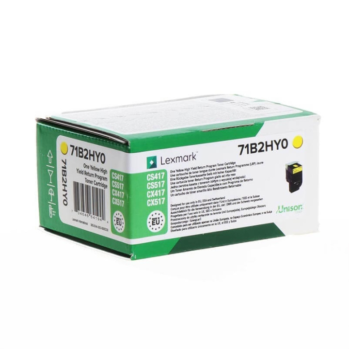 Lexmark Toner 71B2HY0 Keltainen High Yield Return ryhmässä TIETOKOONET & TARVIKKEET / Tulostimet & Tarvikkeet / Musteet ja väriaineet / Toner / Lexmark @ TP E-commerce Nordic AB (C36704)