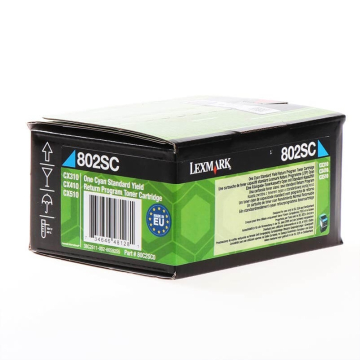 Lexmark Toner 80C2SC0 Cyan Return ryhmässä TIETOKOONET & TARVIKKEET / Tulostimet & Tarvikkeet / Musteet ja väriaineet / Toner / Lexmark @ TP E-commerce Nordic AB (C36733)