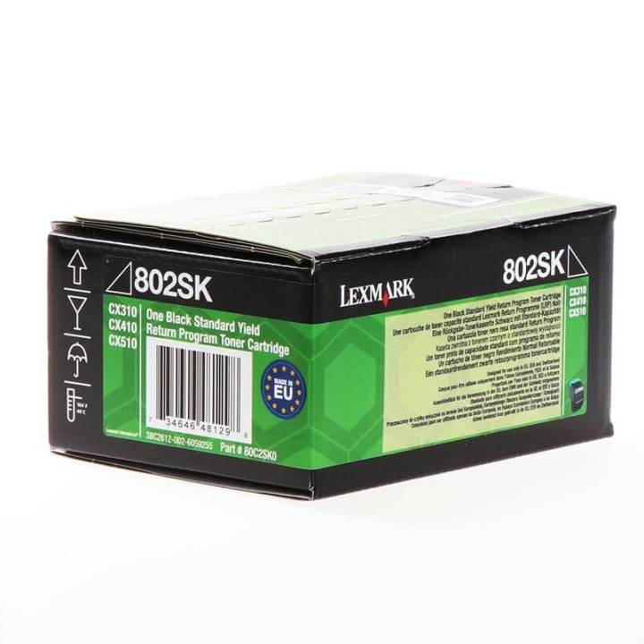 Lexmark Toner 80C2SK0 802 Musta Return ryhmässä TIETOKOONET & TARVIKKEET / Tulostimet & Tarvikkeet / Musteet ja väriaineet / Toner / Lexmark @ TP E-commerce Nordic AB (C36734)