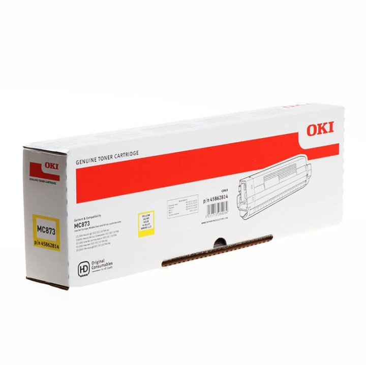 OKI Toner 45862814 Keltainen Suuri Kapasiteetti ryhmässä TIETOKOONET & TARVIKKEET / Tulostimet & Tarvikkeet / Musteet ja väriaineet / Toner / OKI @ TP E-commerce Nordic AB (C36866)