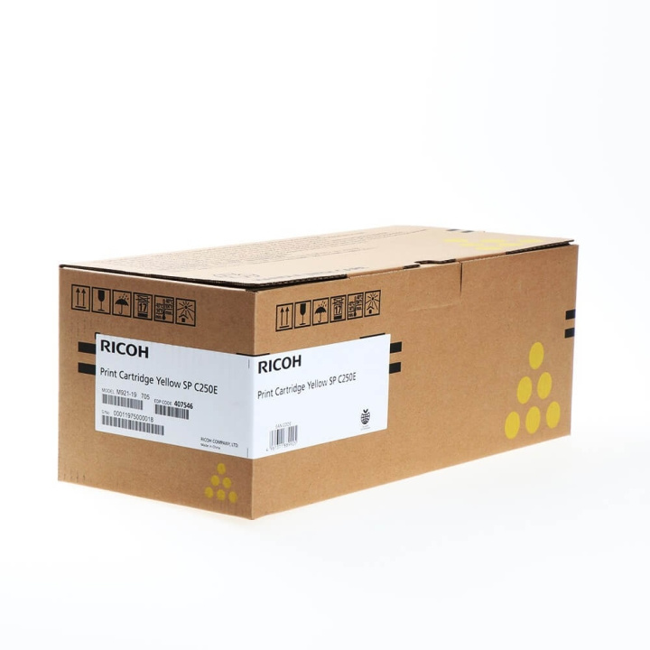 Ricoh Toner 407546 SP C250E Keltainen ryhmässä TIETOKOONET & TARVIKKEET / Tulostimet & Tarvikkeet / Musteet ja väriaineet / Toner / Ricoh @ TP E-commerce Nordic AB (C36966)