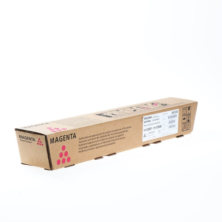 Ricoh Värikasetti 842045 MP C3501/MP C3300 Magenta ryhmässä TIETOKOONET & TARVIKKEET / Tulostimet & Tarvikkeet / Musteet ja väriaineet / Toner / Ricoh @ TP E-commerce Nordic AB (C37019)