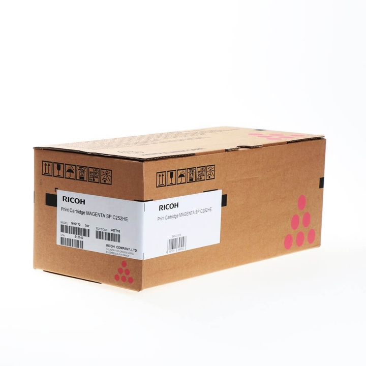 Ricoh Toner 407718 SP C252HE Magenta ryhmässä TIETOKOONET & TARVIKKEET / Tulostimet & Tarvikkeet / Musteet ja väriaineet / Toner / Ricoh @ TP E-commerce Nordic AB (C37092)