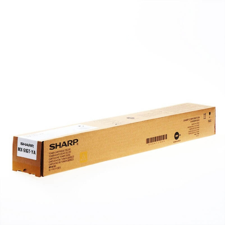 Sharp Toner MX51GTYA MX-51GT Keltainen ryhmässä TIETOKOONET & TARVIKKEET / Tulostimet & Tarvikkeet / Musteet ja väriaineet / Toner / Sharp @ TP E-commerce Nordic AB (C37451)