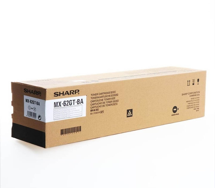 Sharp Toner MX62GTBA MX-62GT Musta ryhmässä TIETOKOONET & TARVIKKEET / Tulostimet & Tarvikkeet / Musteet ja väriaineet / Toner / Sharp @ TP E-commerce Nordic AB (C37457)